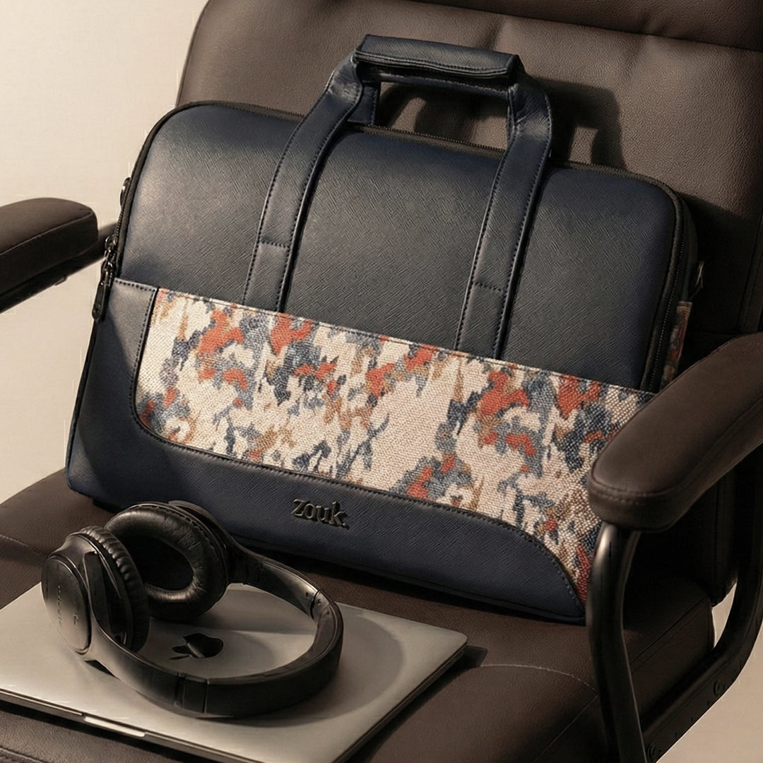 Kasauli Cipher Office Laptop bag (Blue)