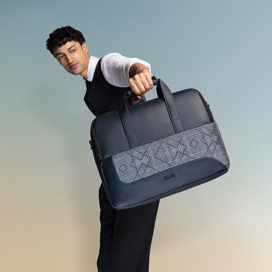 Calcutta Pixels Office Laptop Bag (Blue)