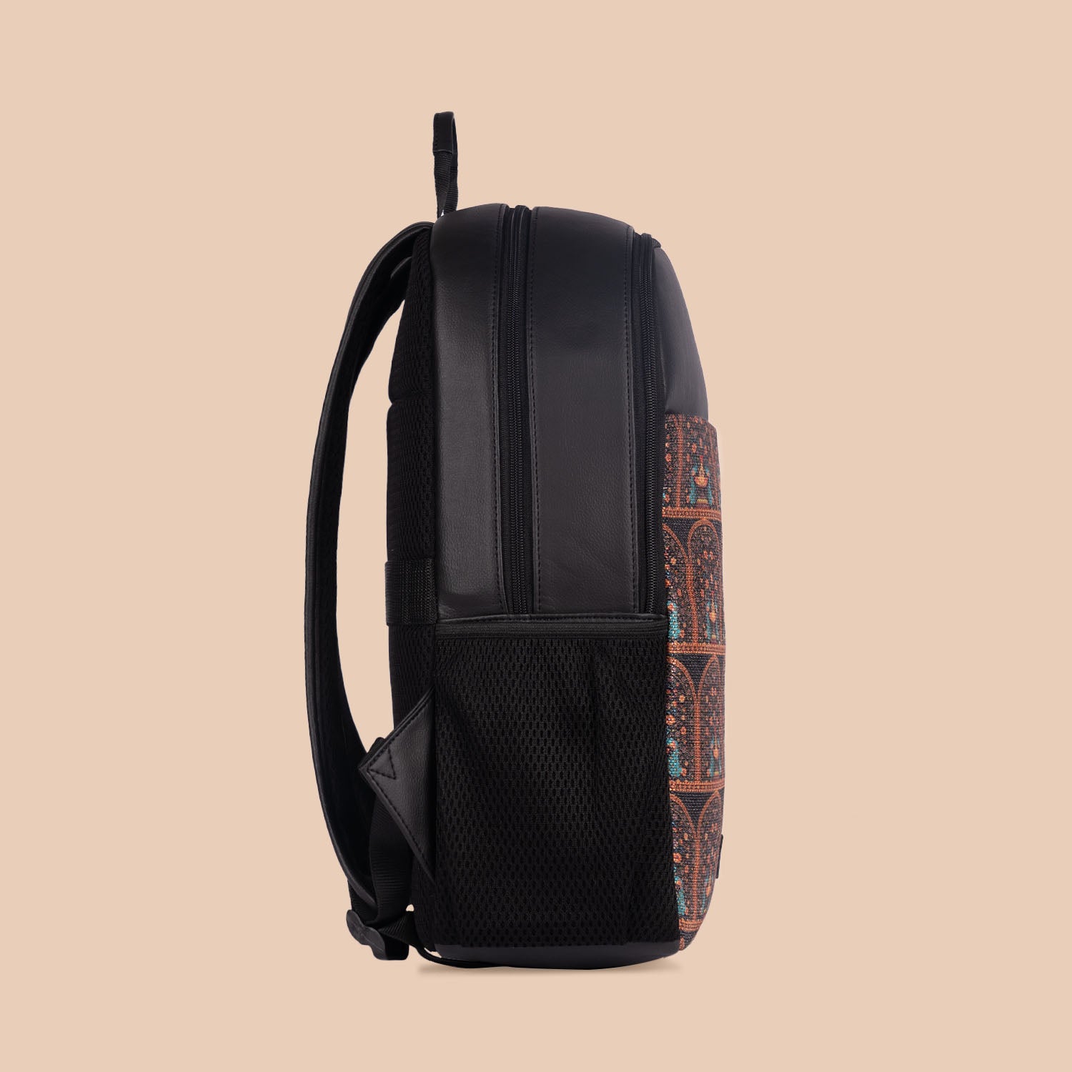 Royal Indian Peacock Motif Statement Backpack