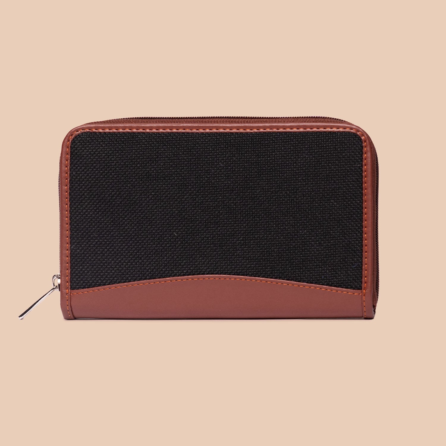 Jet Black Everyday Tote Bag & Chain Wallet Combo