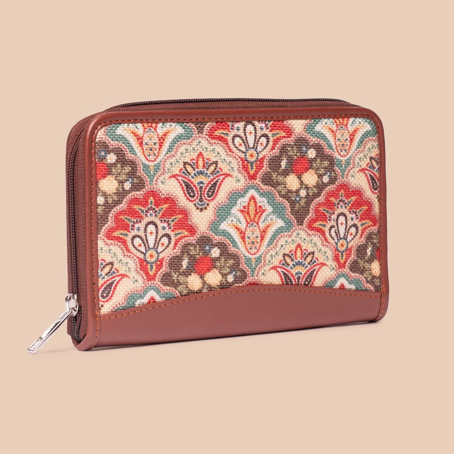 WavBeach & Paisley Print - Handbag & Chain Wallet Combo