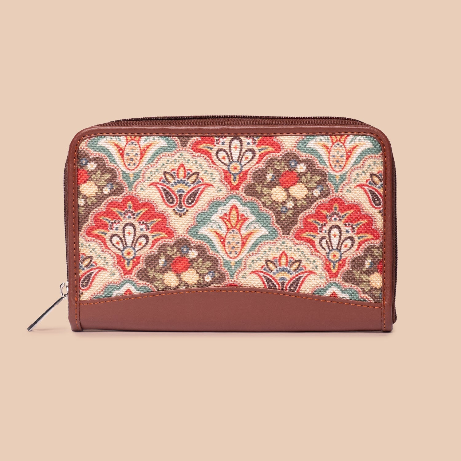 ZIP-Mughal Art Multicolor Chain Wallet