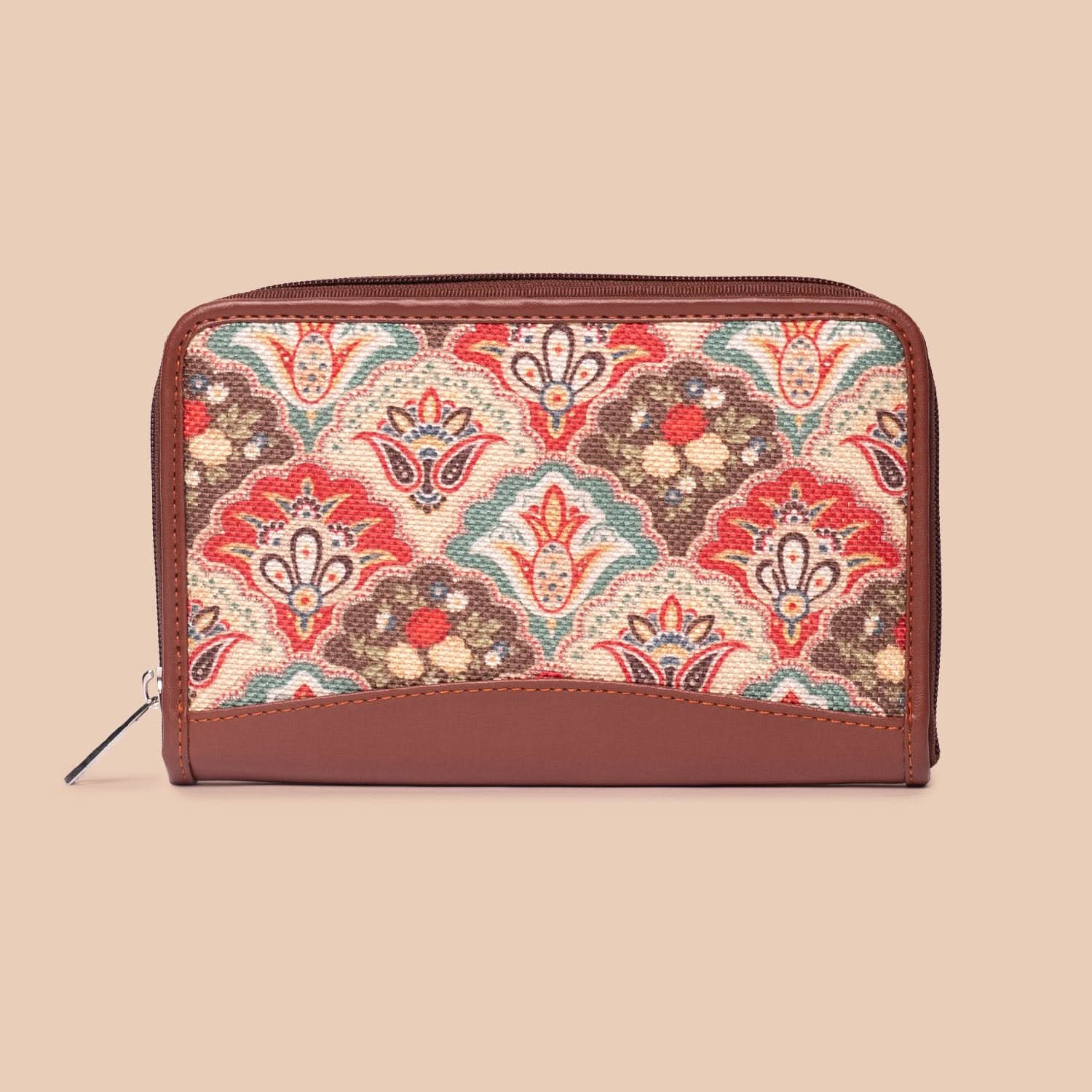 WavBeach & Paisley Print - Handbag & Chain Wallet Combo