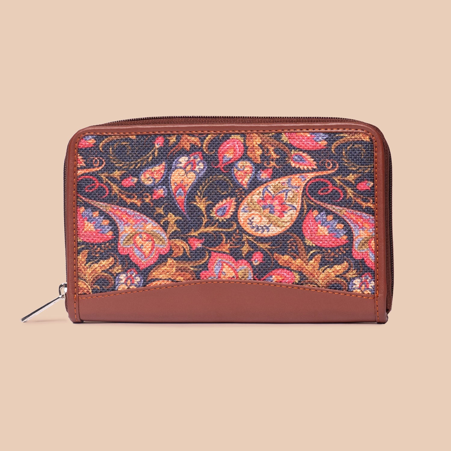Paisley Print - Office Tote Bag & Chain Wallet Combo