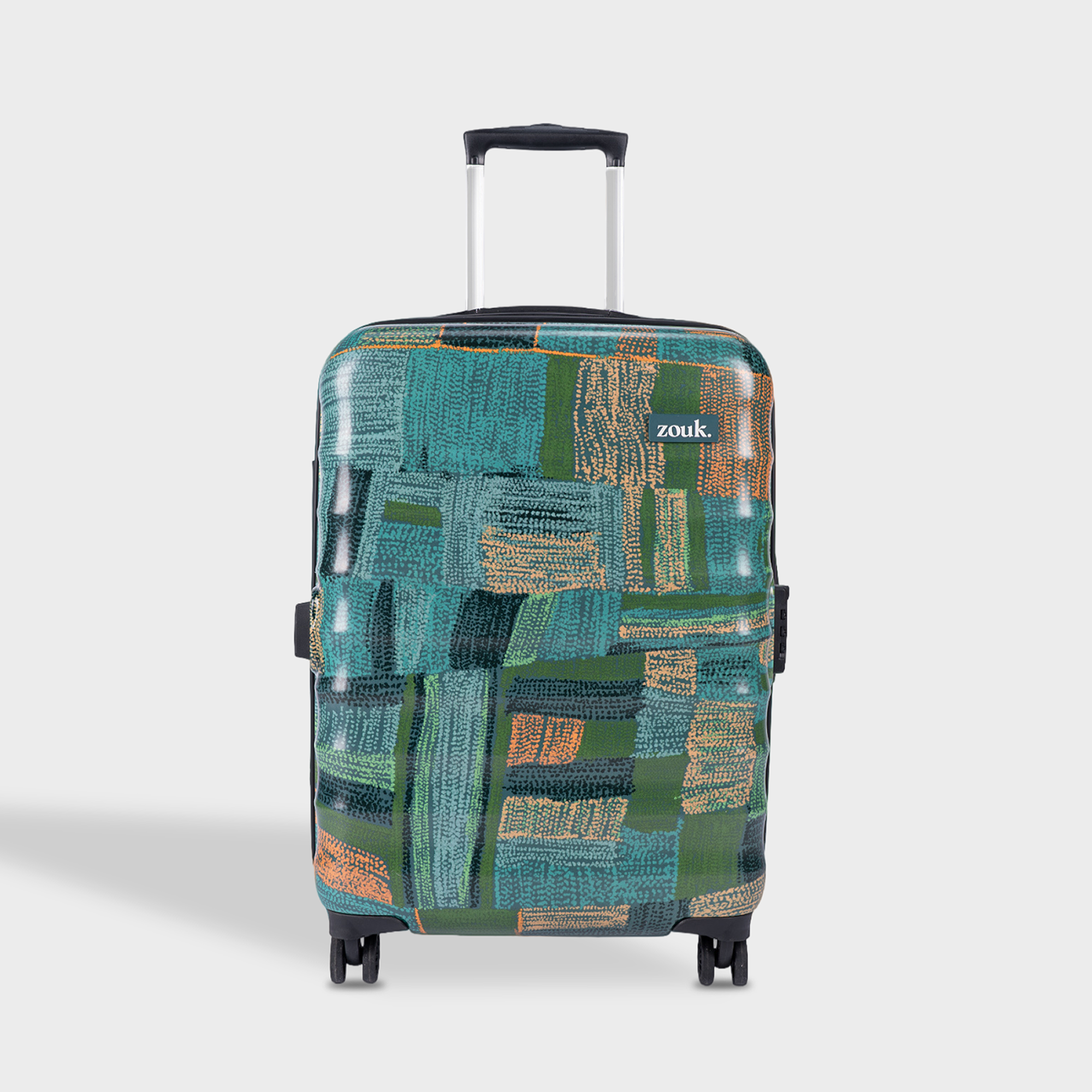 Indus Lattice Green Amorah Trolley Bag