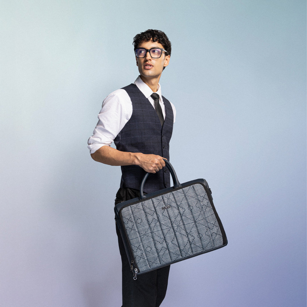 Calcutta Pixels Pro Laptop Bag (Blue)