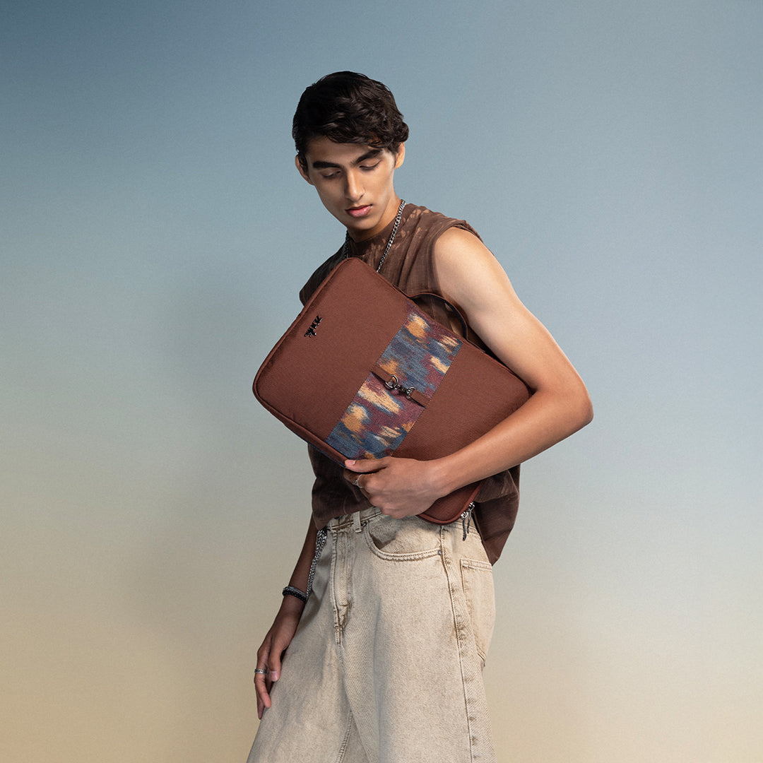 Ajanta Allure Signature Laptop Sleeve - 14inch (Brown)