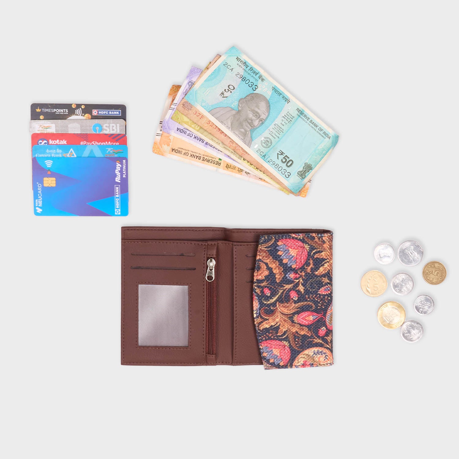 Paisley Print Sia Bi-Fold Wallet