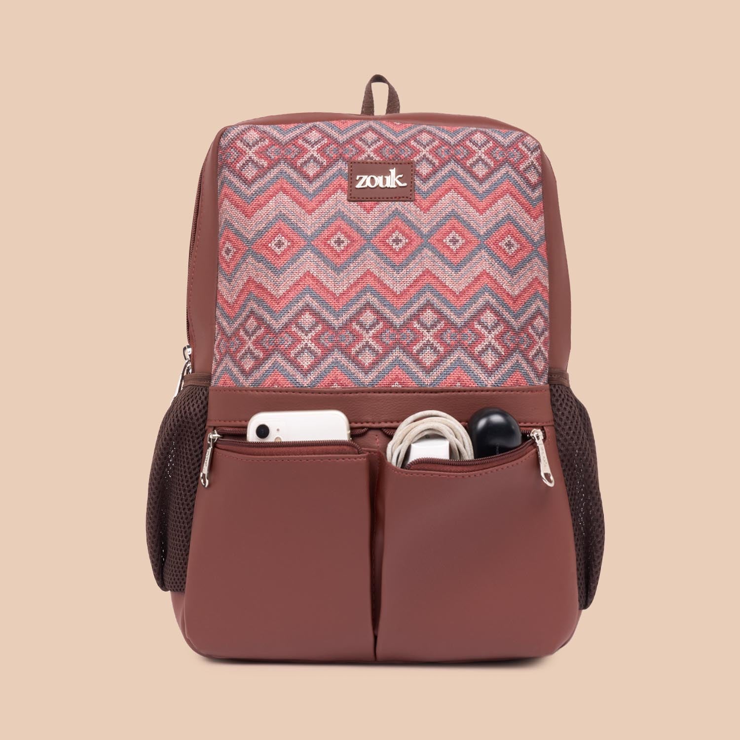 Gwalior Weaves Office Backpack (Brown) - Men's Collection