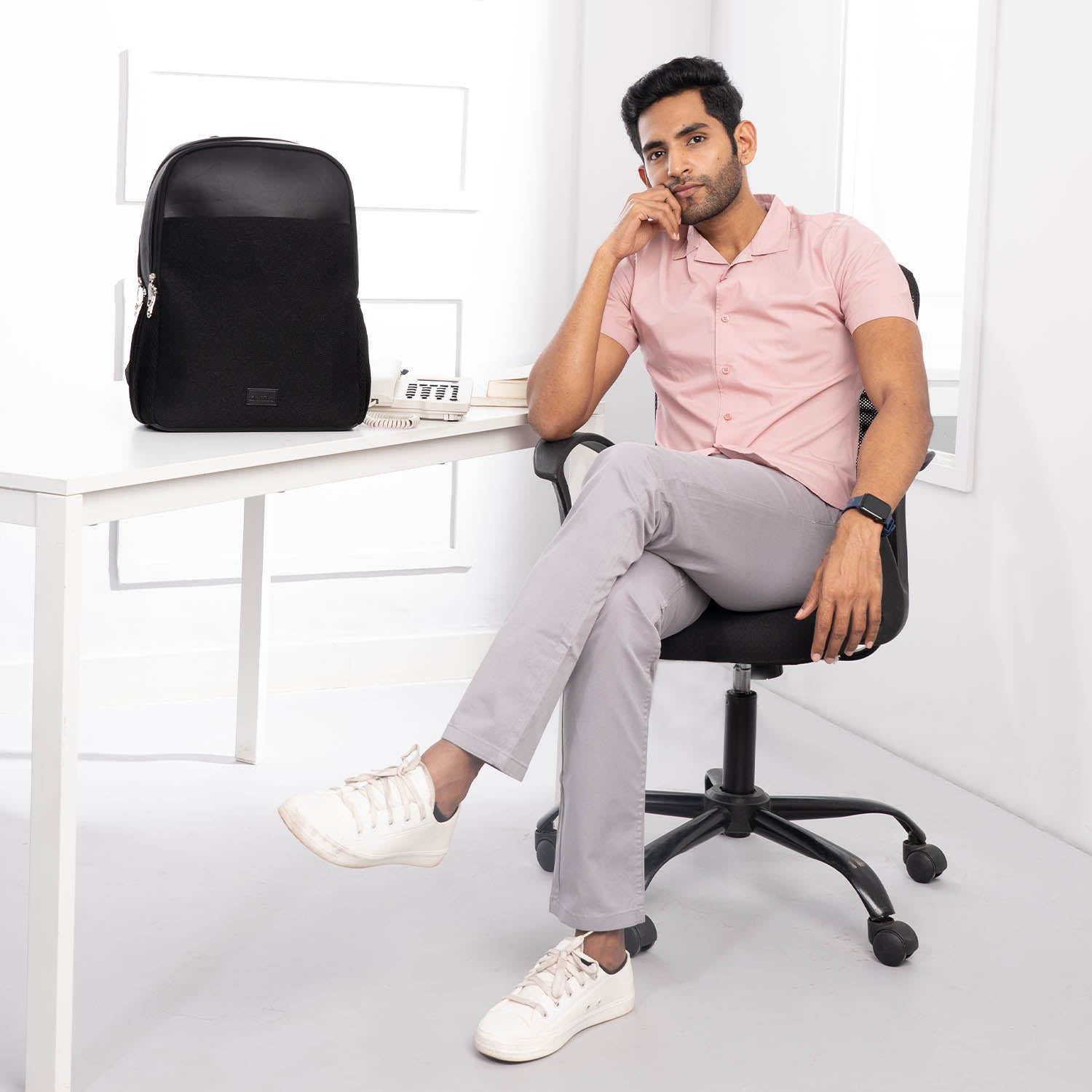 Jet Black Statement Backpack