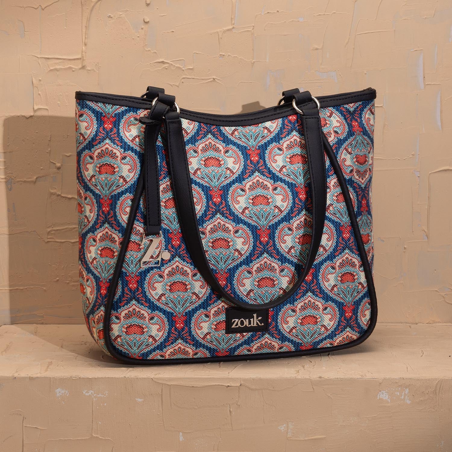 ZIP-Rhea Kapoor Naisha Tote Bag - Kovil Blue