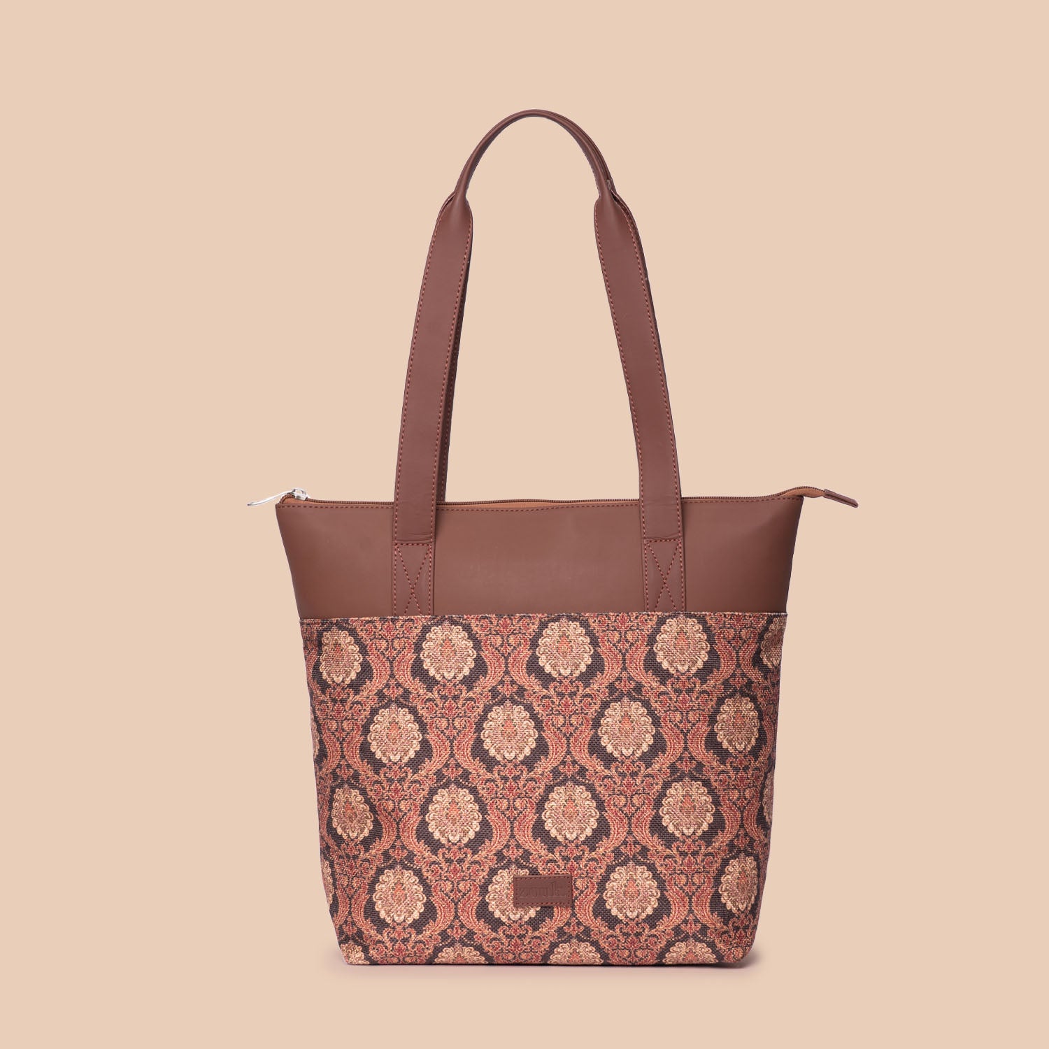 Jodhpur Damask Everyday Tote Bag & Chain Wallet Combo