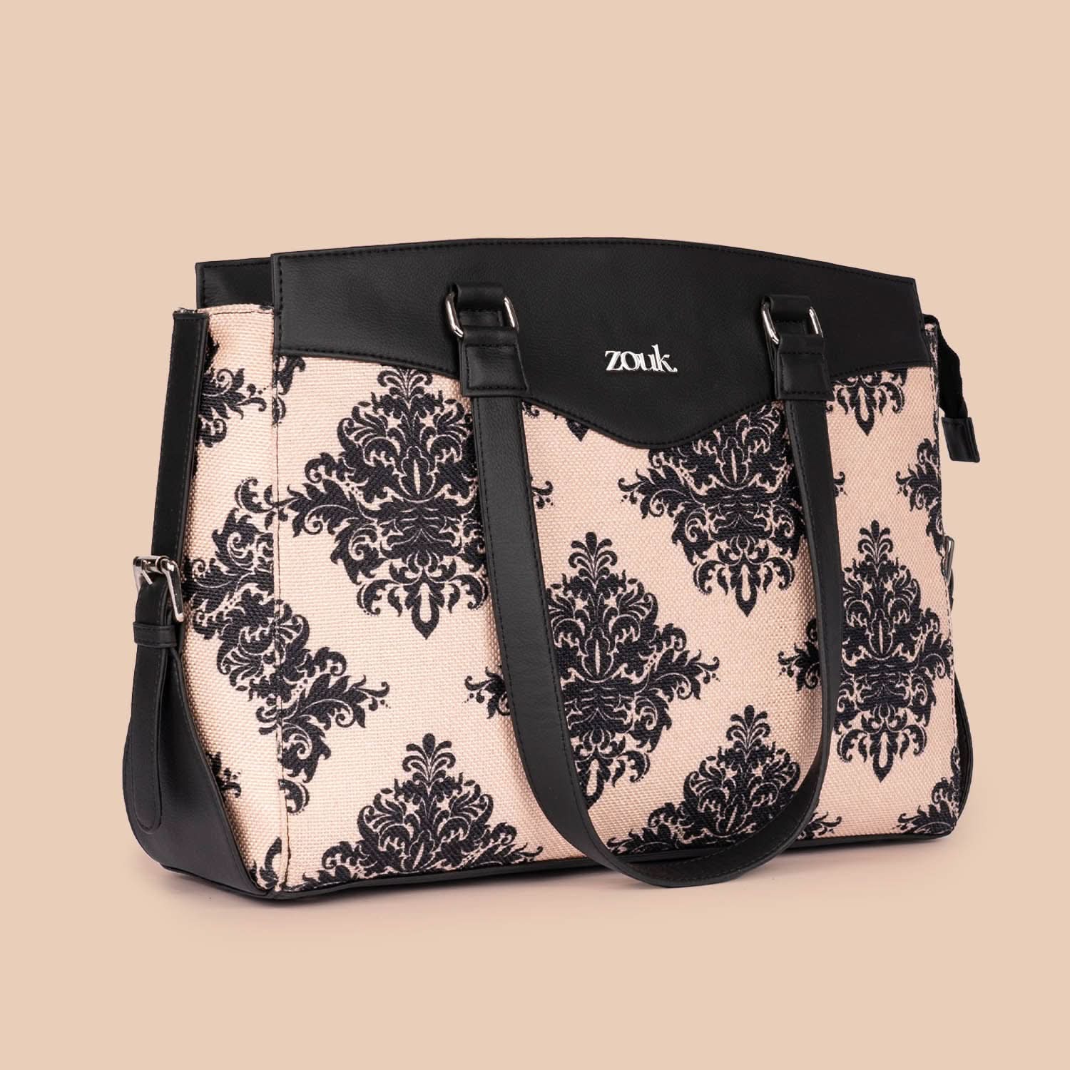 Mughal Motif - Women's Work Bag & Chain Wallet Combo