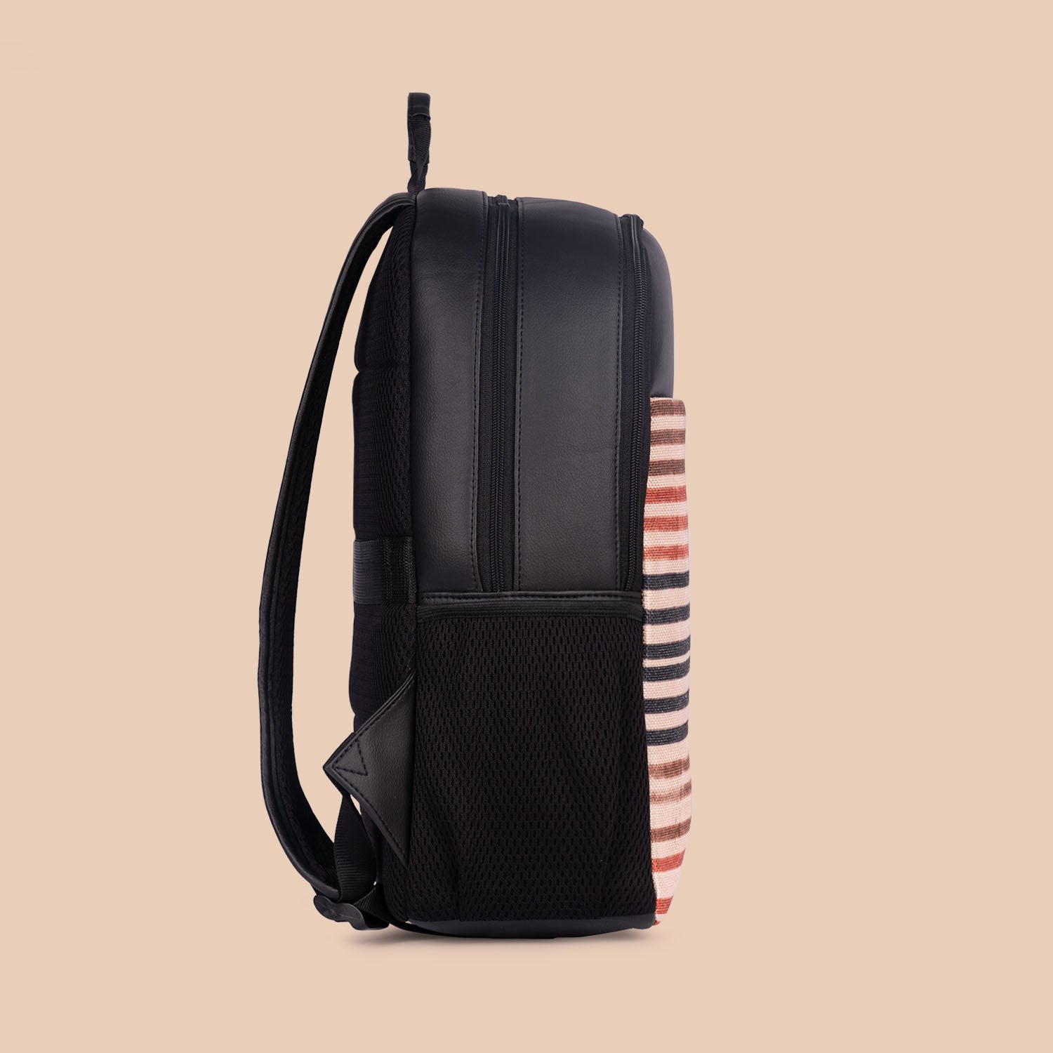 ZIP-Qutub Stripes Statement Backpack