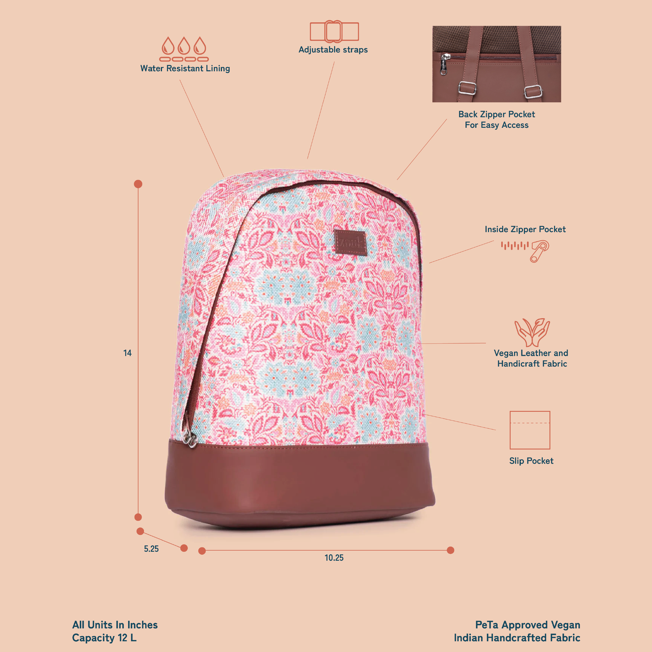 Mangalore Blossoms Dome Daypack
