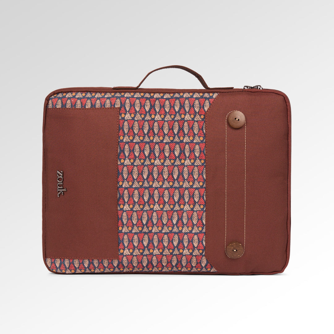 Indore Mosaic Urban Laptop Sleeve - 15.6inch (Brown)