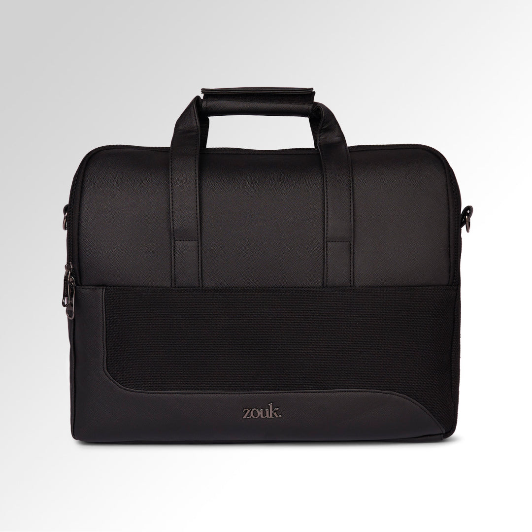 Jet Black Office Laptop Bag (Black)