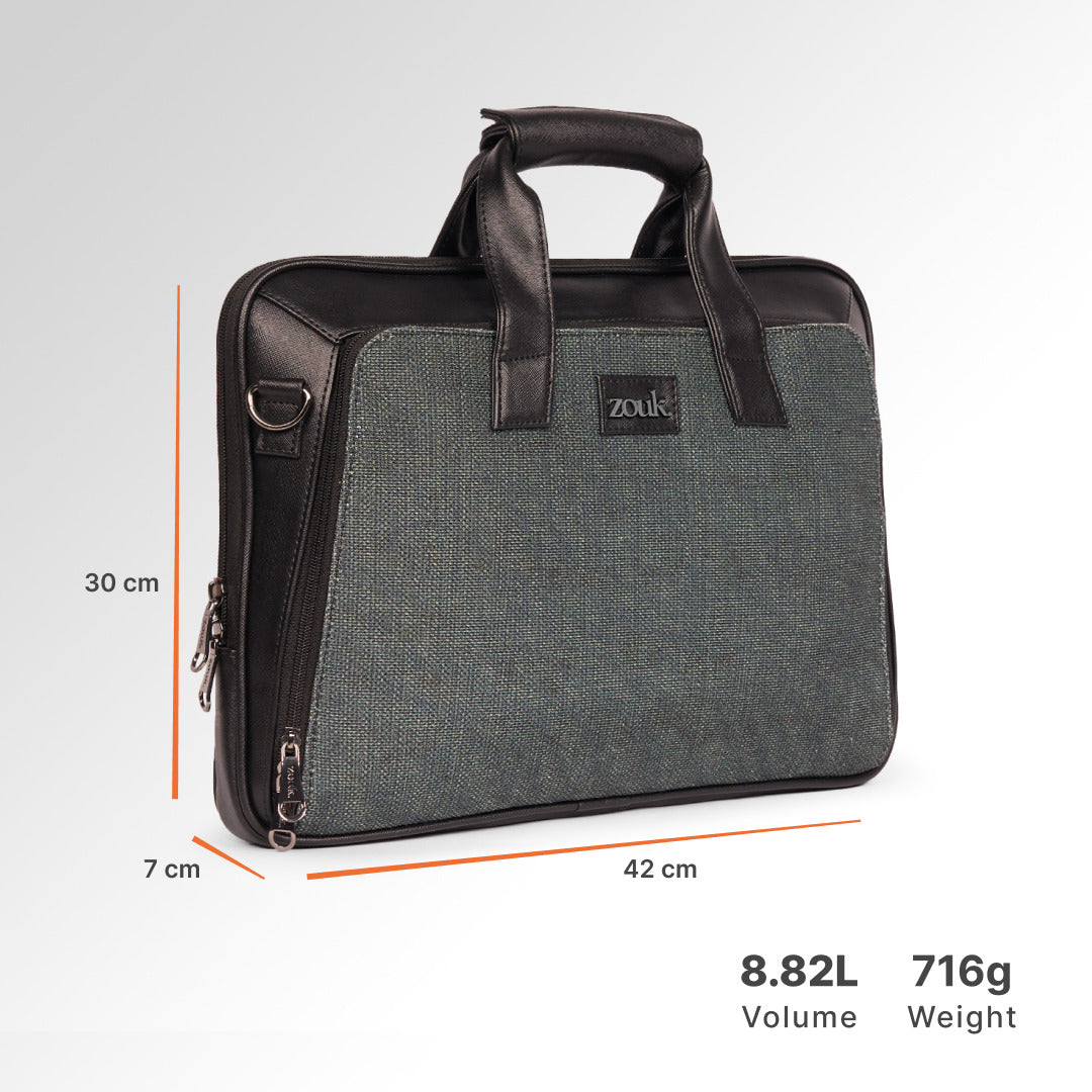 Ajmer Haze Executive Laptop Bag (Black)