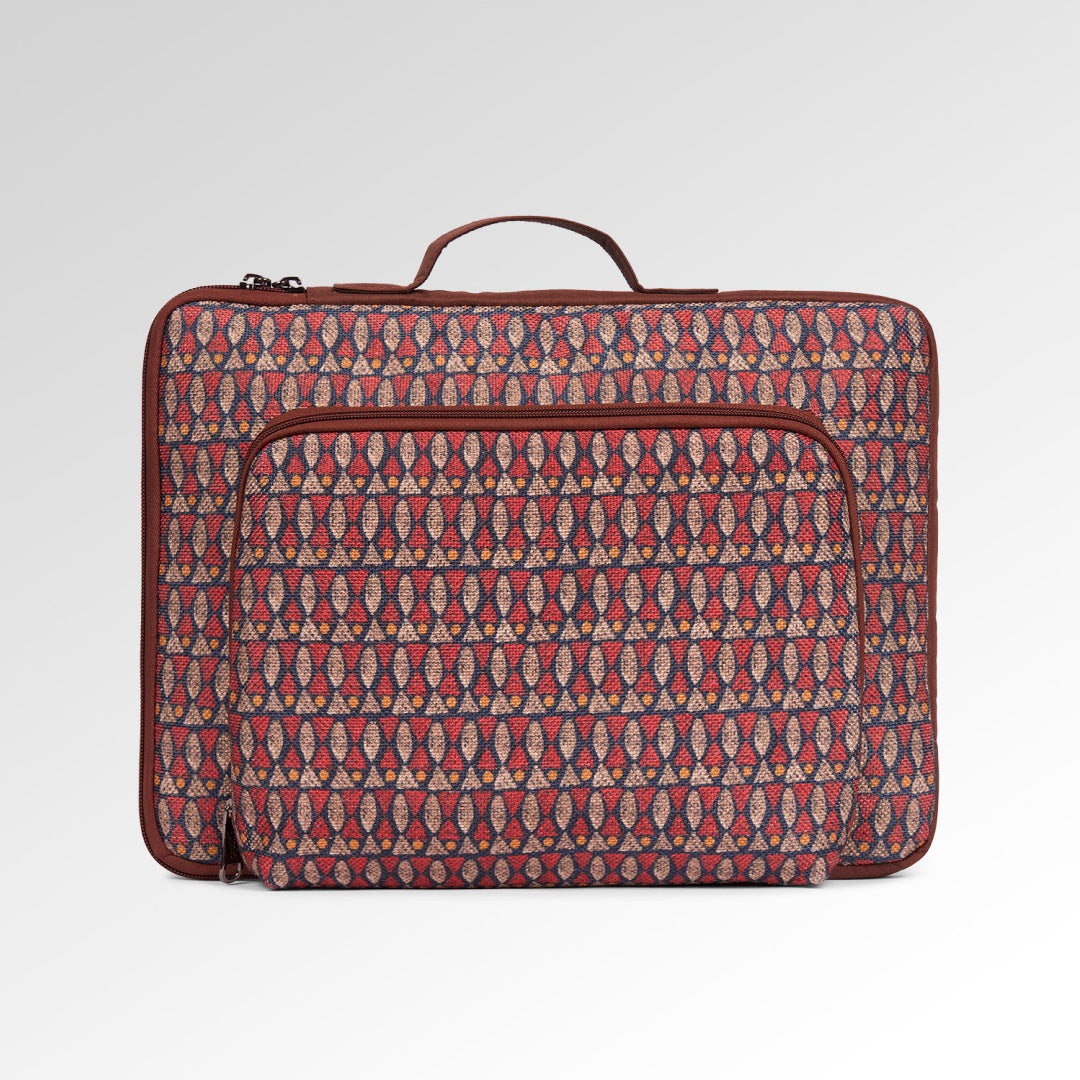 Indore Mosaic Urban Laptop Sleeve - 14inch (Brown)