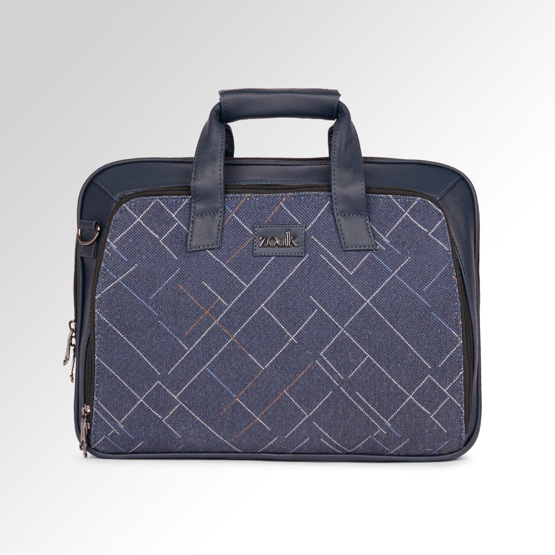 Bombay Tartan Executive Laptop Bag (Blue)