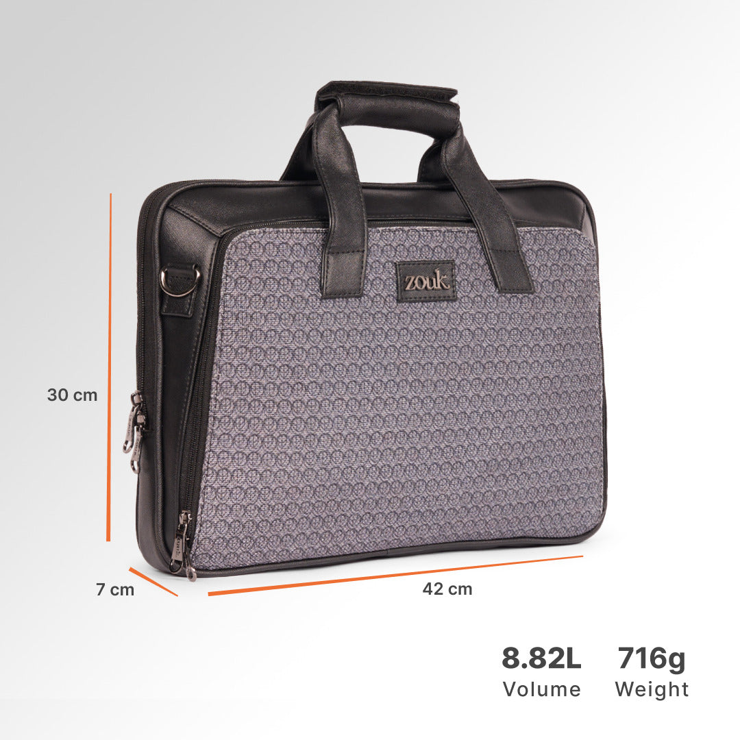 Zanskar Zenith Executive Laptop Bag (Black)