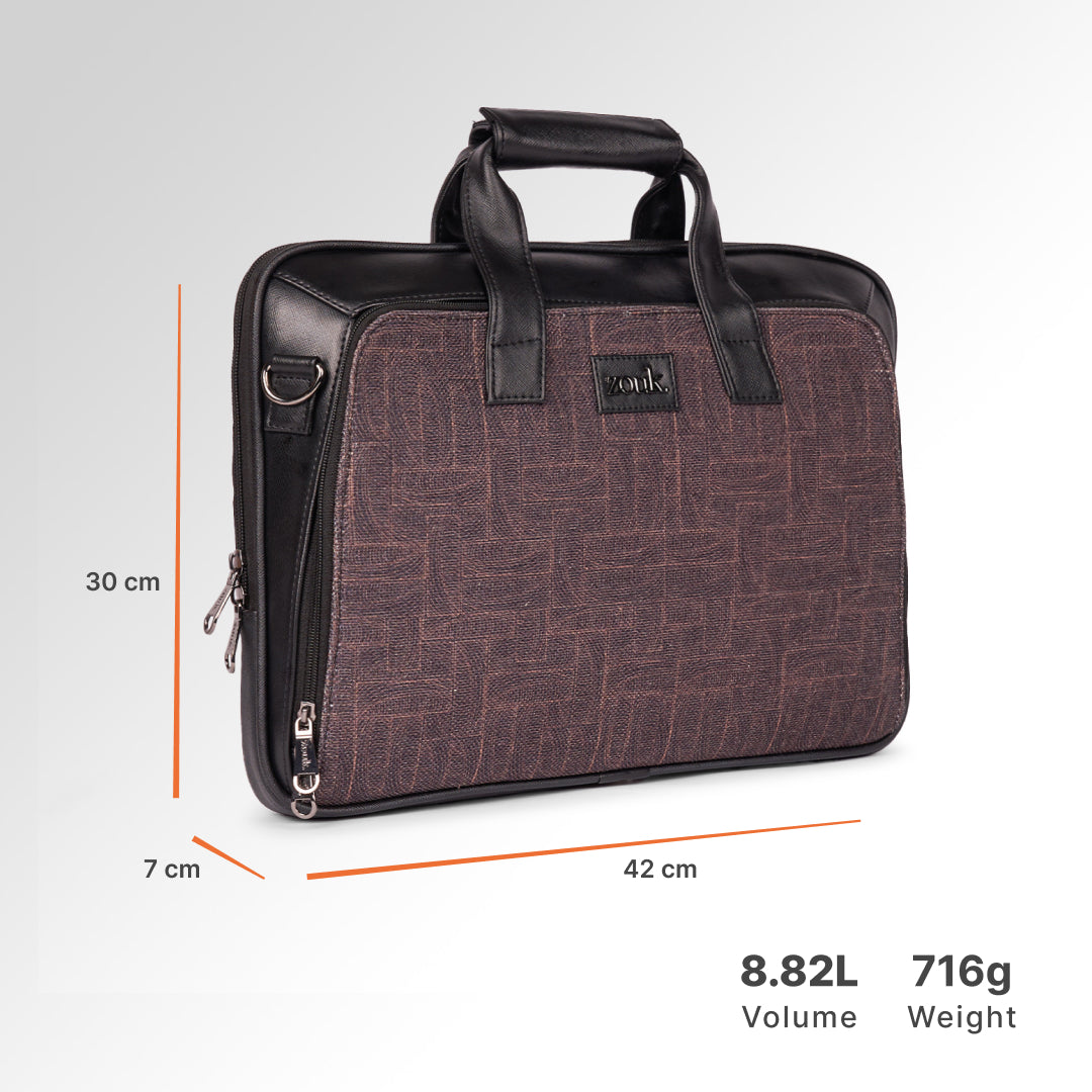 Golkonda Brass Executive Laptop Bag (Black)