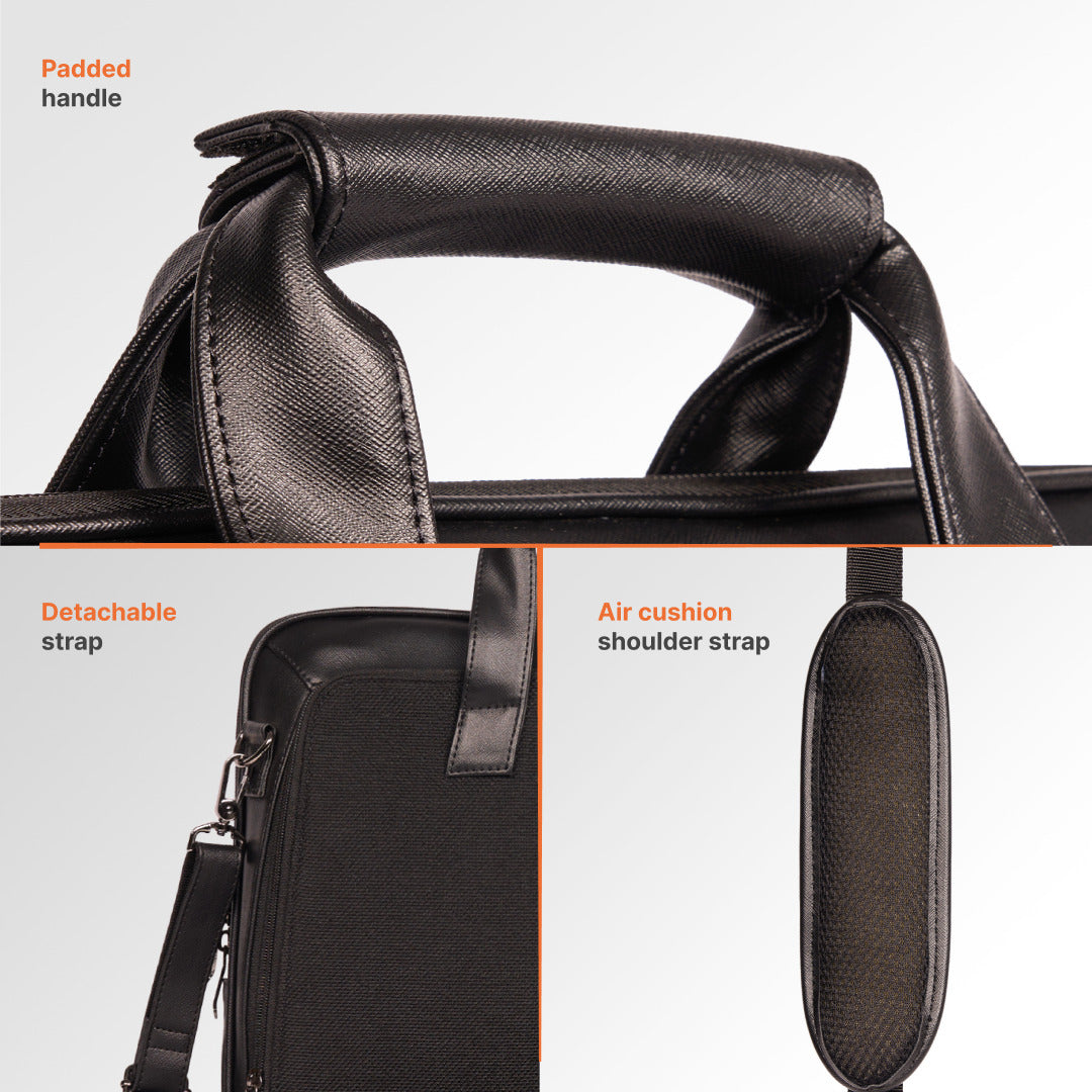 Jet Black Executive Laptop Bag (Black)