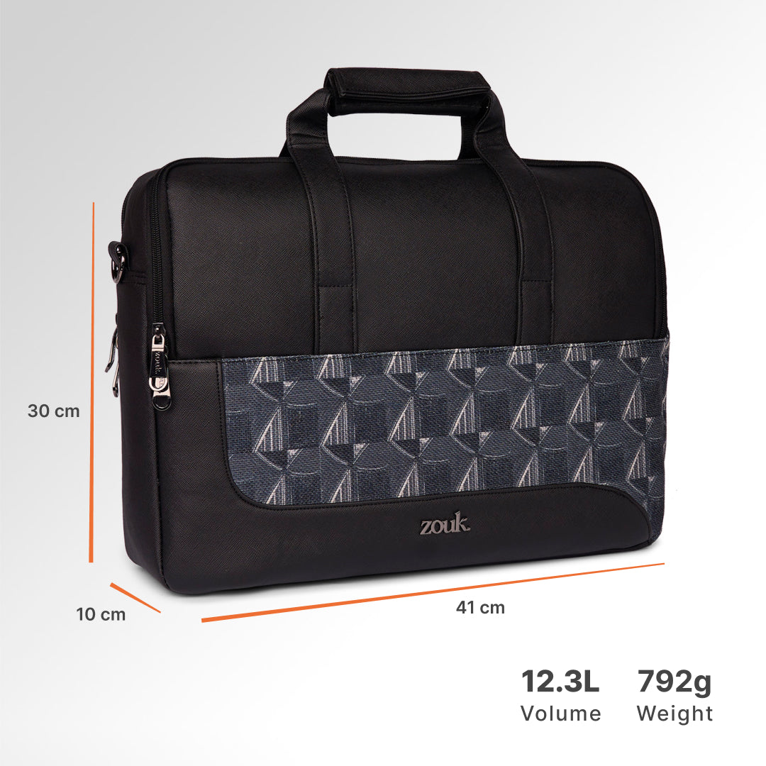 Kochi Carbon Office Laptop Bag (Black)