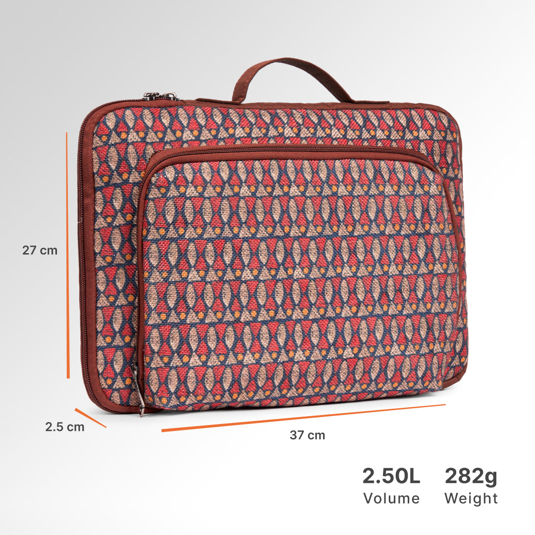 Indore Mosaic Urban Laptop Sleeve - 15.6inch (Brown)