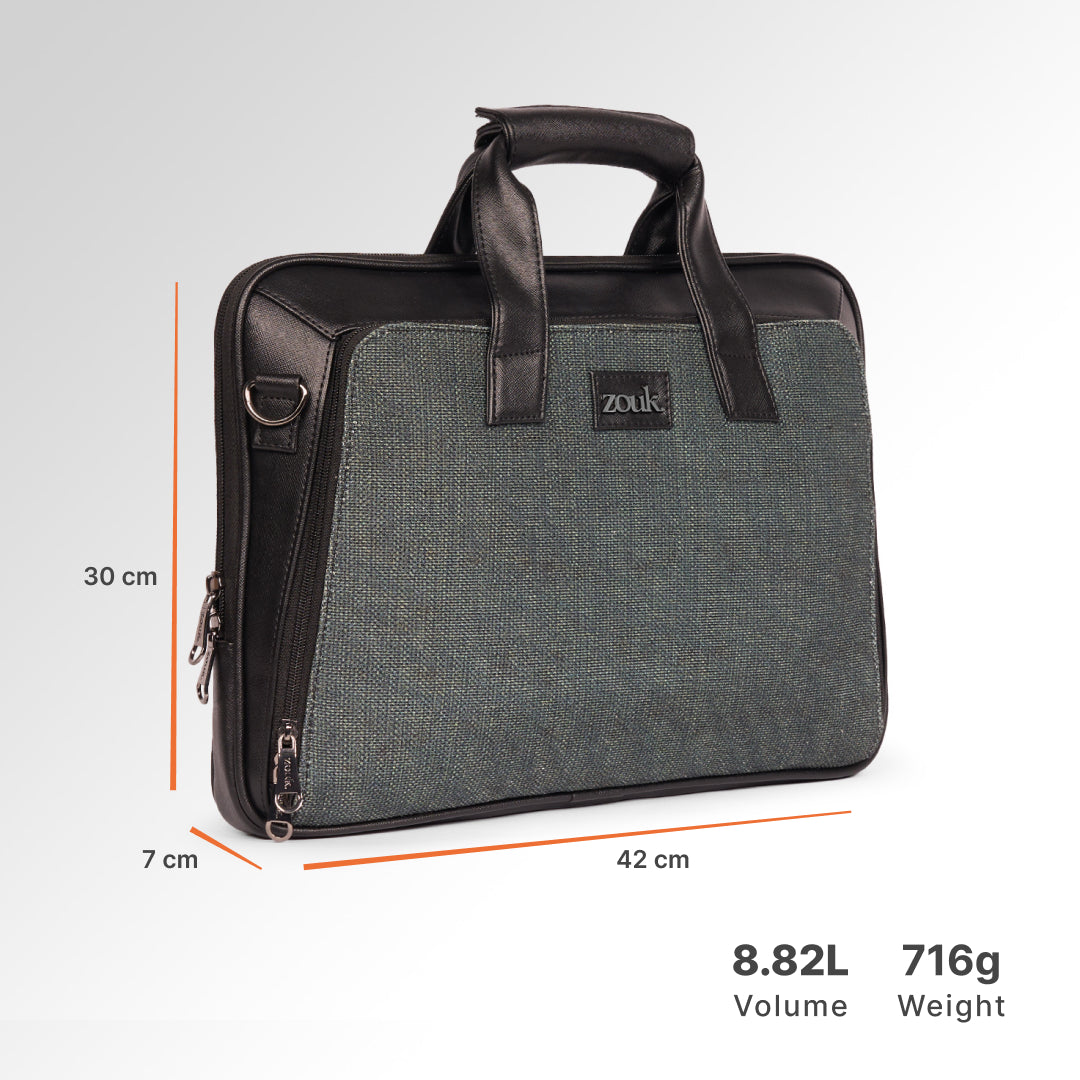 Ajmer Haze Executive Laptop Bag (Black)