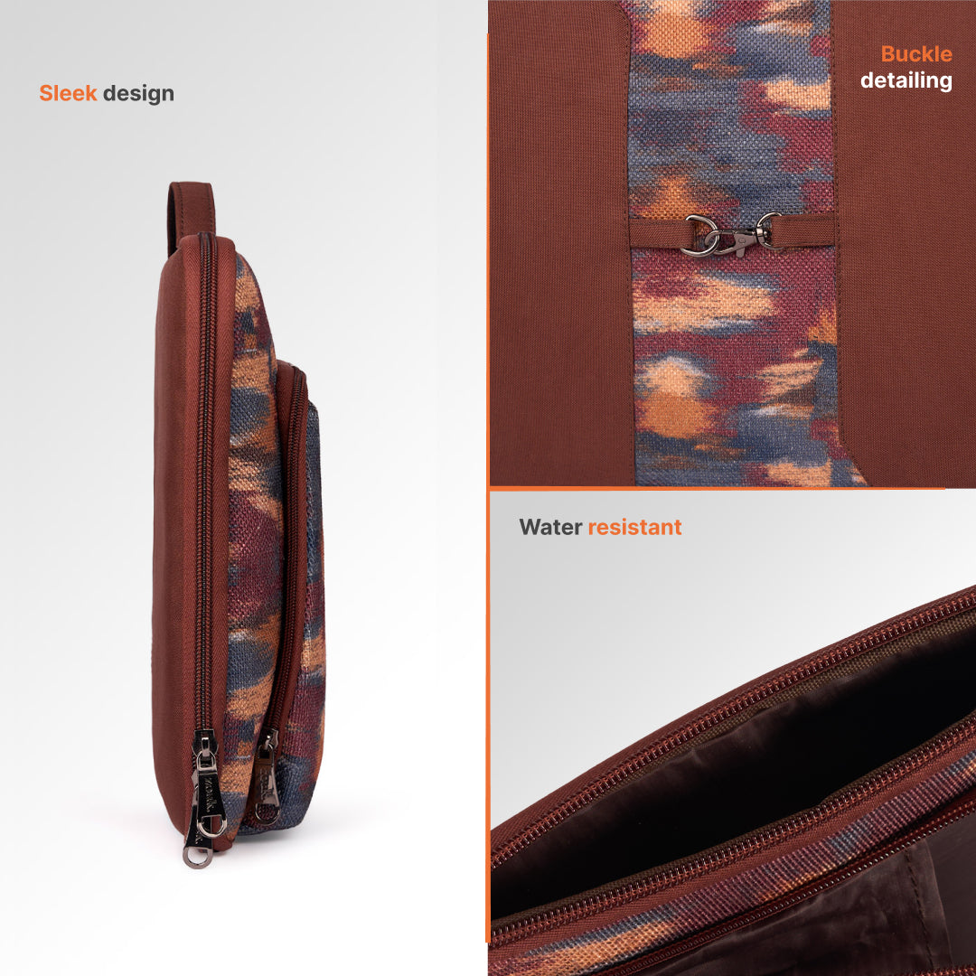 Ajanta Allure Signature Laptop Sleeve - 16inch (Brown)