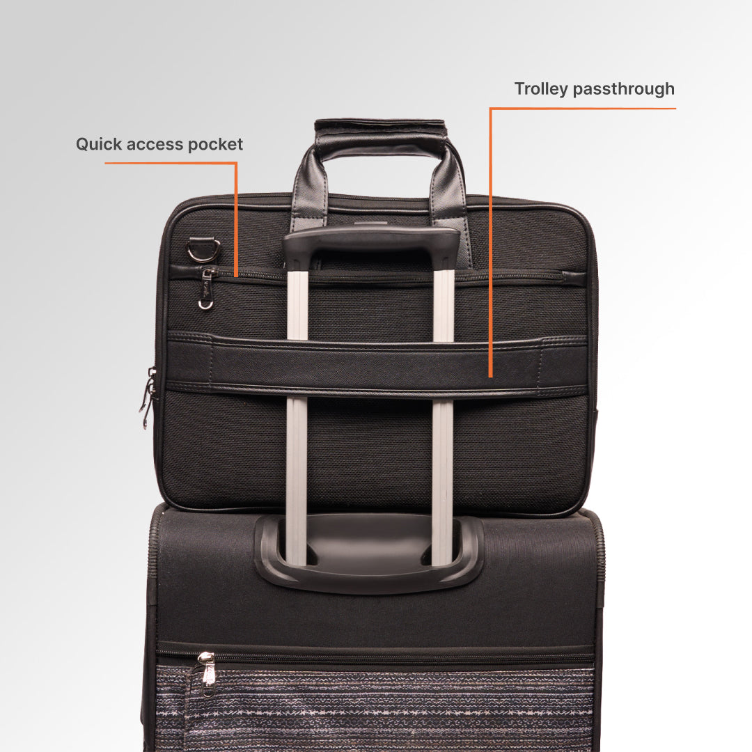 Jet Black Executive Laptop Bag (Black)