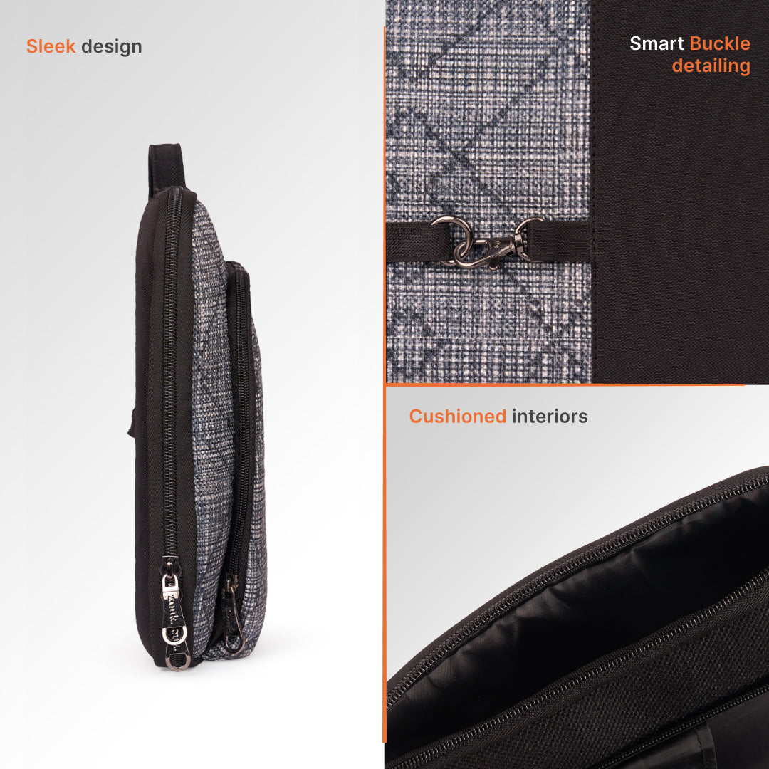 Calcutta Pixels Signature Laptop Sleeve - 14inch (Black)