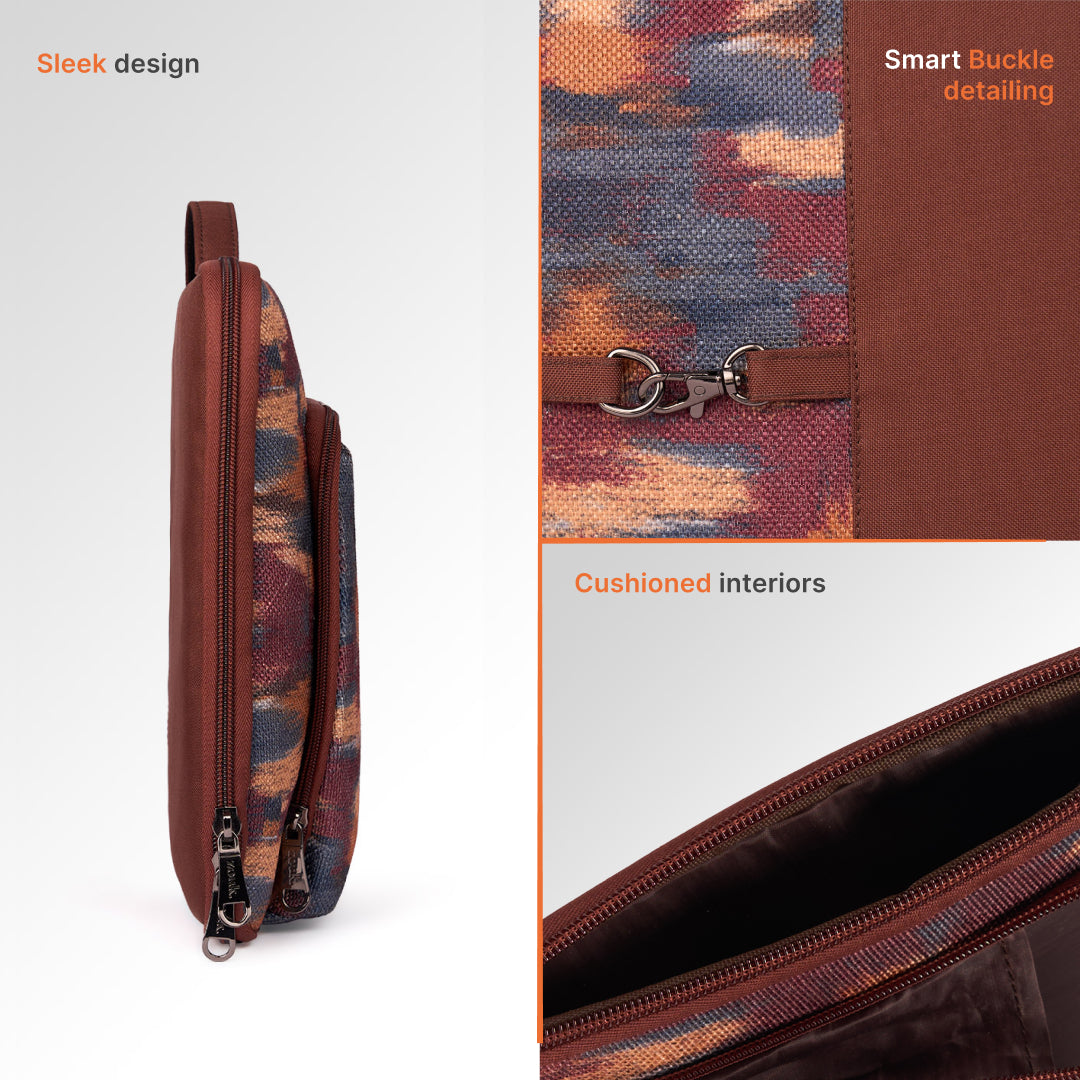 Ajanta Allure Signature Laptop Sleeve - 14inch (Brown)