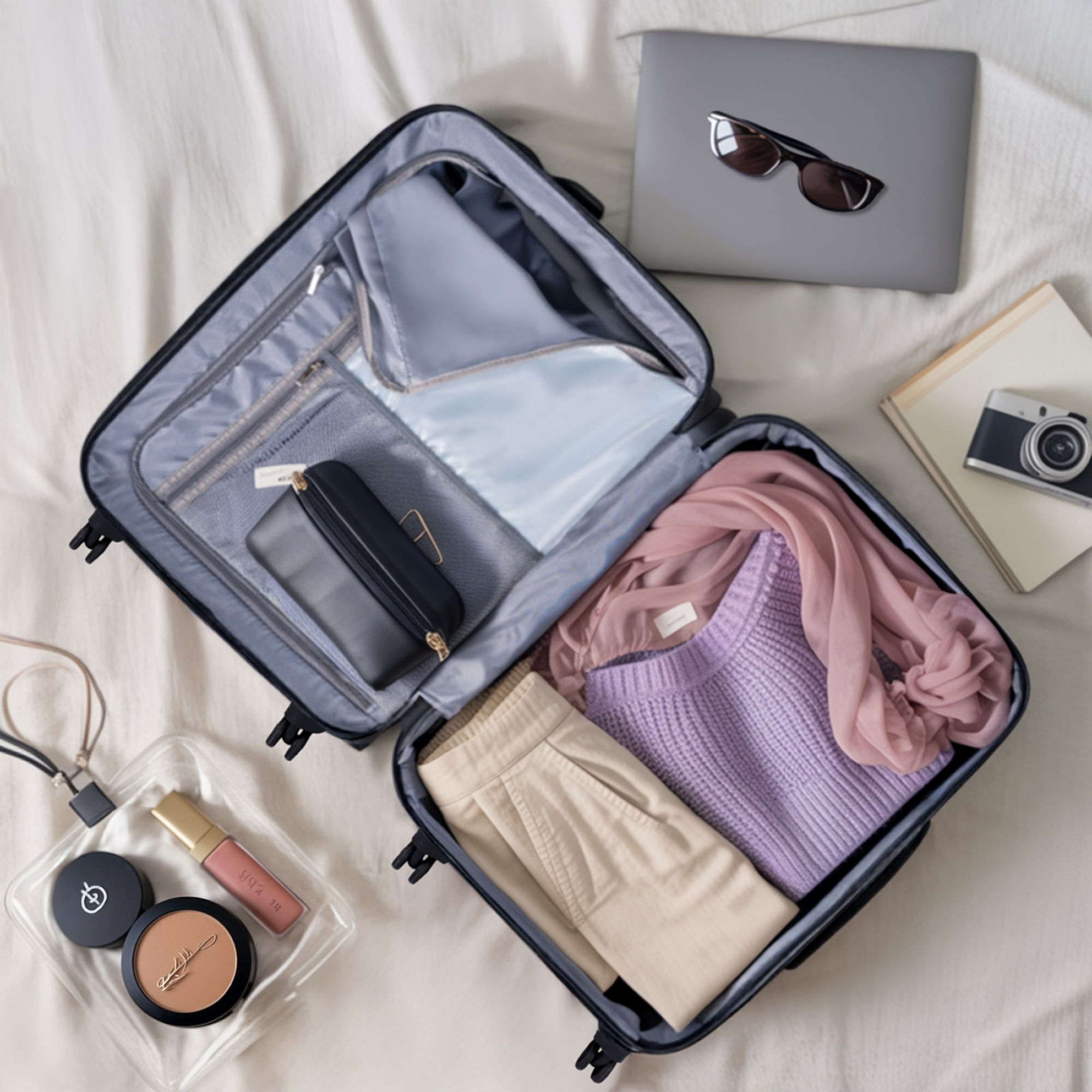 Indus Lattice Red Amorah Trolley Bag