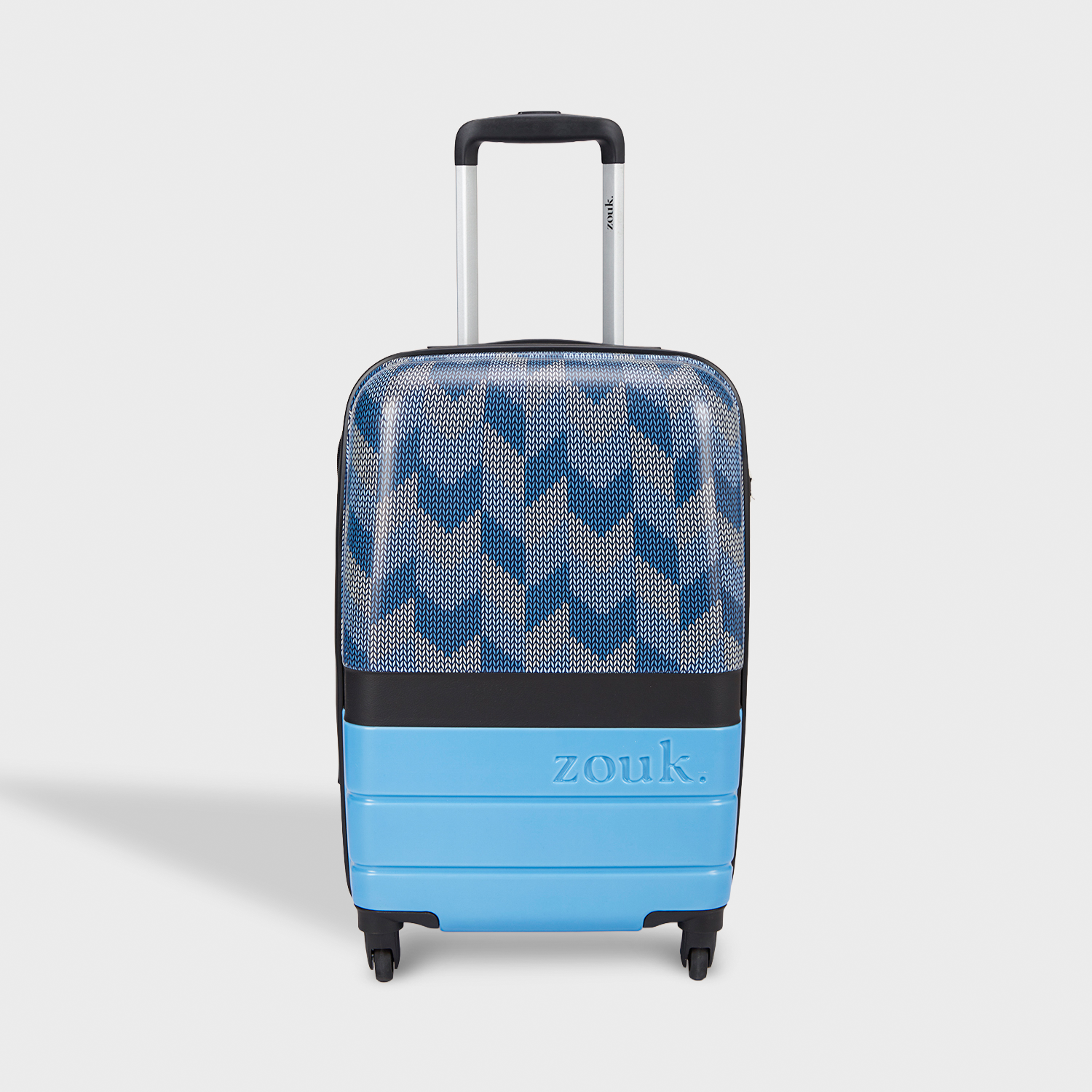 Himachal Chevron Blue Raahi Trolley Bag
