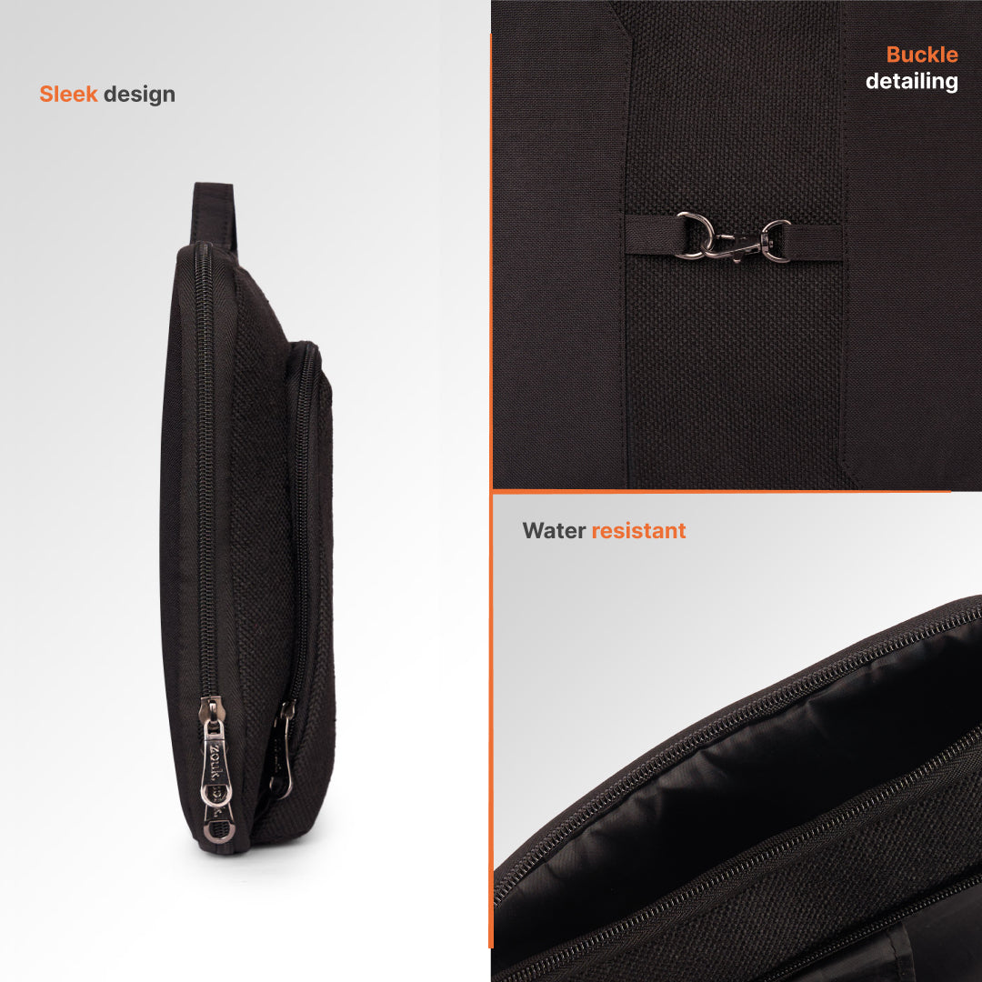 Jet Black Signature Laptop Sleeve - 16inch (Black)