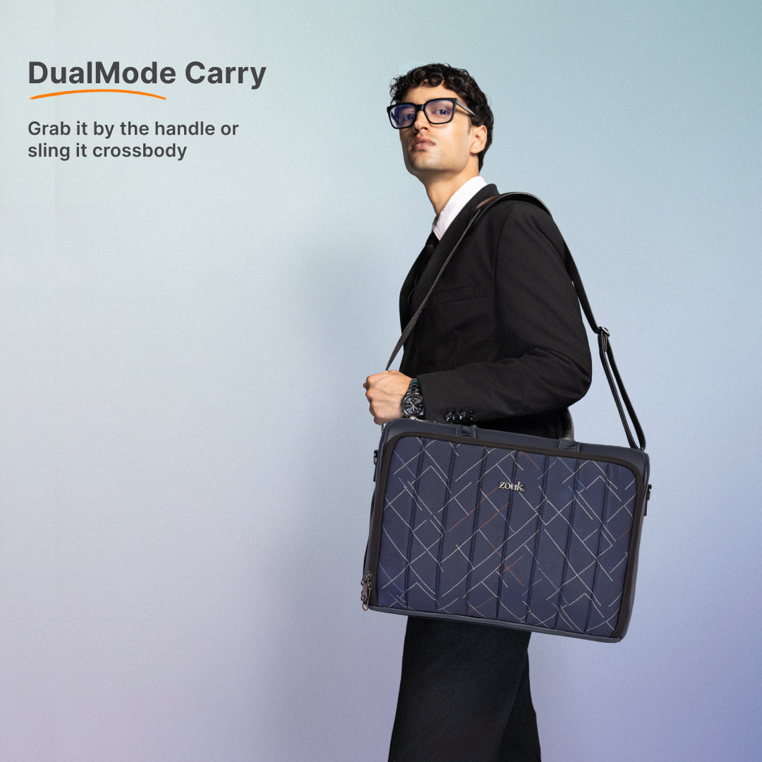 Bombay Tartan Pro Laptop Bag (Blue)