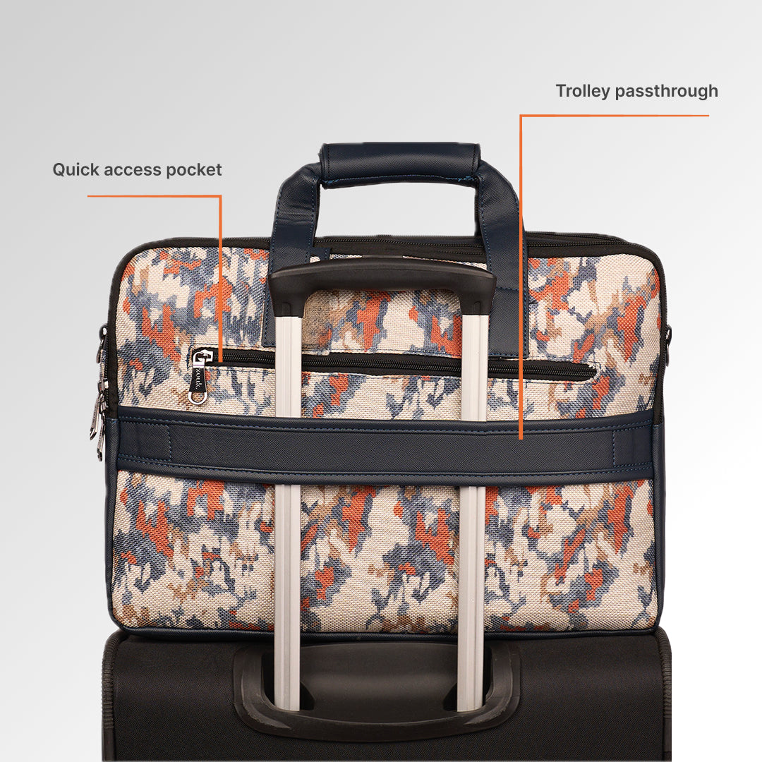 Kasauli Cipher Office Laptop bag (Blue)