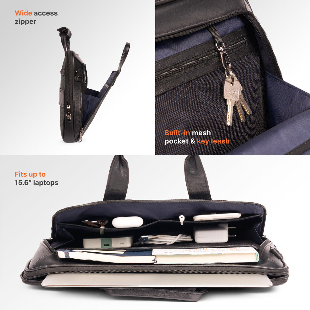 Ajmer Haze Executive Laptop Bag (Black)