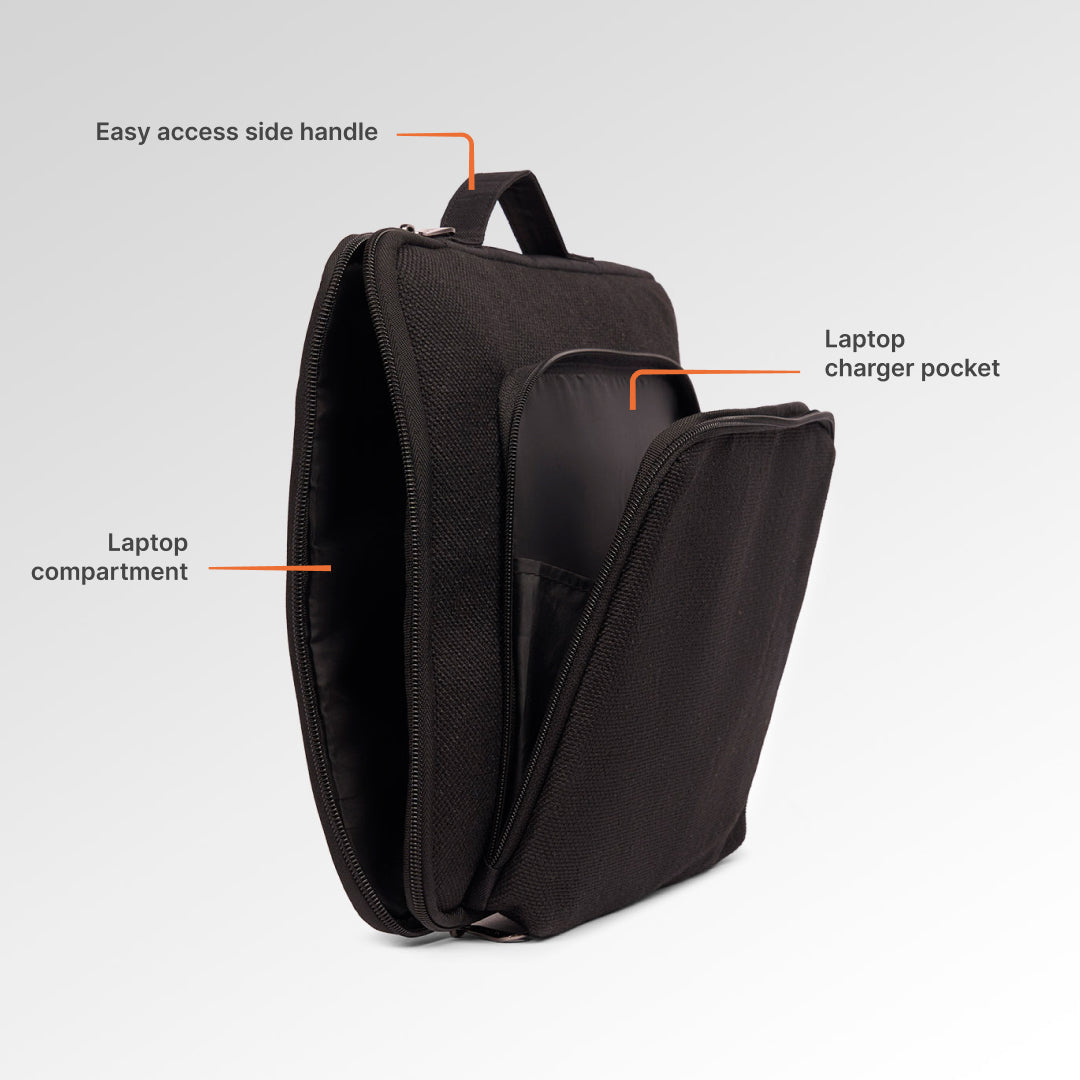 Jet Black Signature Laptop Sleeve - 16inch (Black)