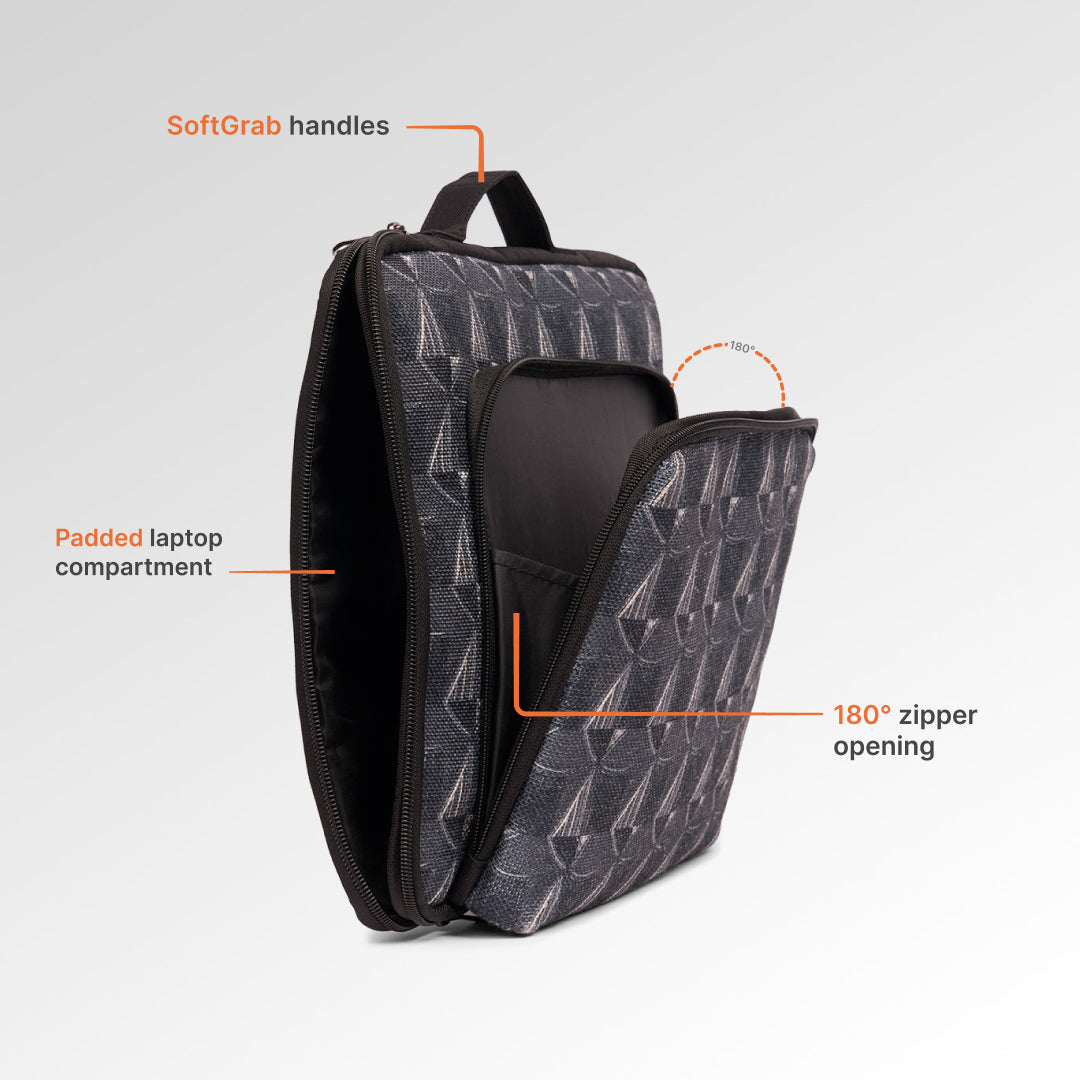 Kochi Carbon Signature Laptop Sleeve - 14inch (Black)