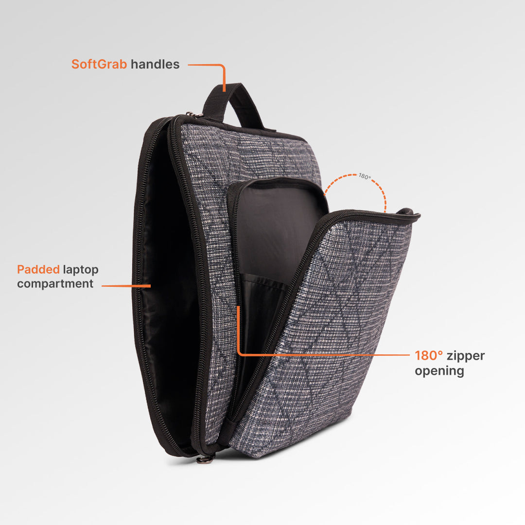 Calcutta Pixels Signature Laptop Sleeve - 14inch (Black)