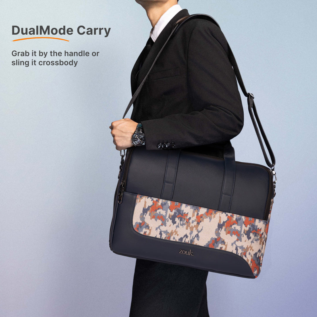 Kasauli Cipher Office Laptop bag (Blue)