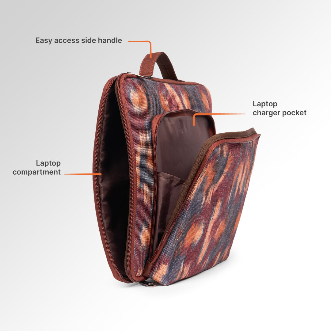 Ajanta Allure Signature Laptop Sleeve - 16inch (Brown)