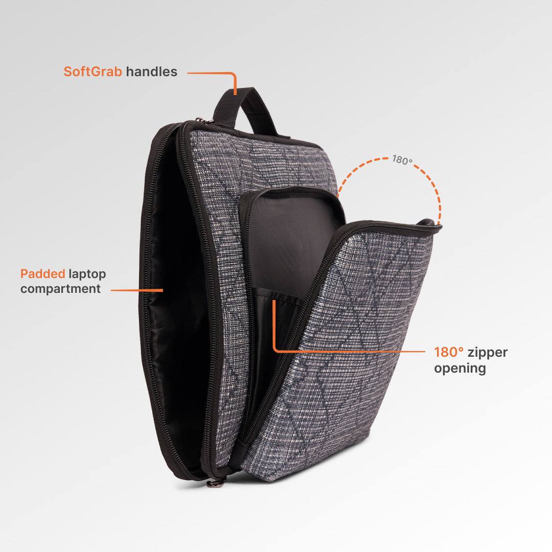 Calcutta Pixels Urban Laptop Sleeve - 15.6inch (Black)