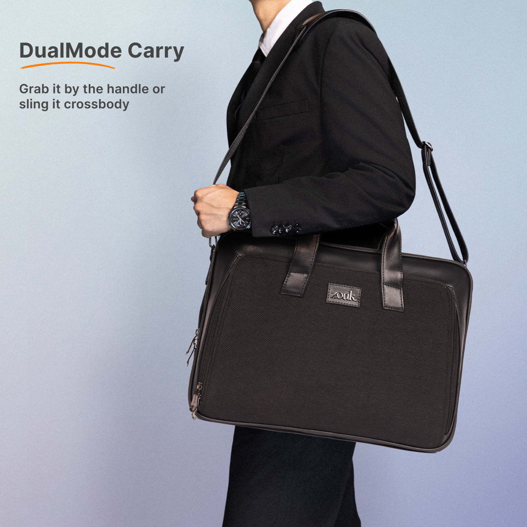 Jet Black Executive Laptop Bag (Black)
