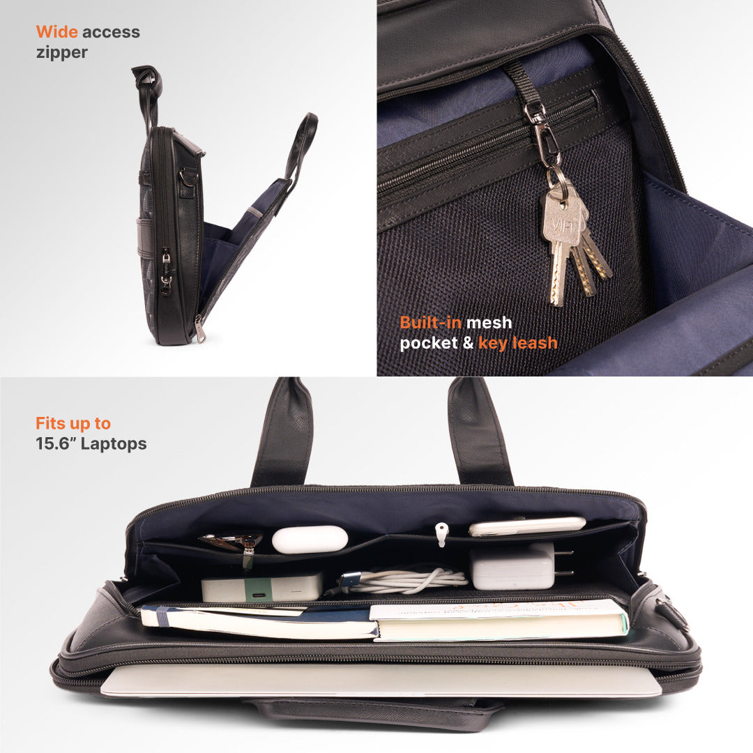 Kochi Carbon Executive Laptop Bag (Black)