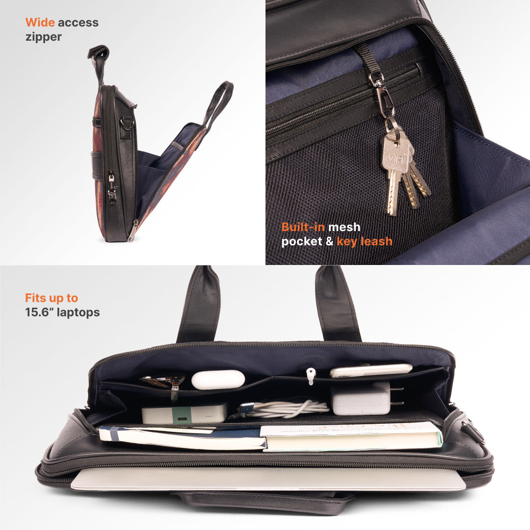 Ajanta Allure Executive Laptop Bag (Black)