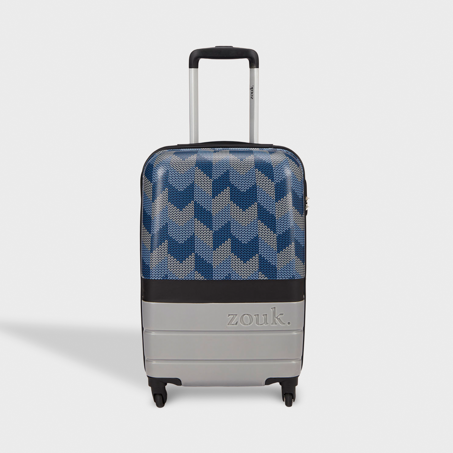 Himachal Chevron Grey Raahi Trolley Bag (Cabin)